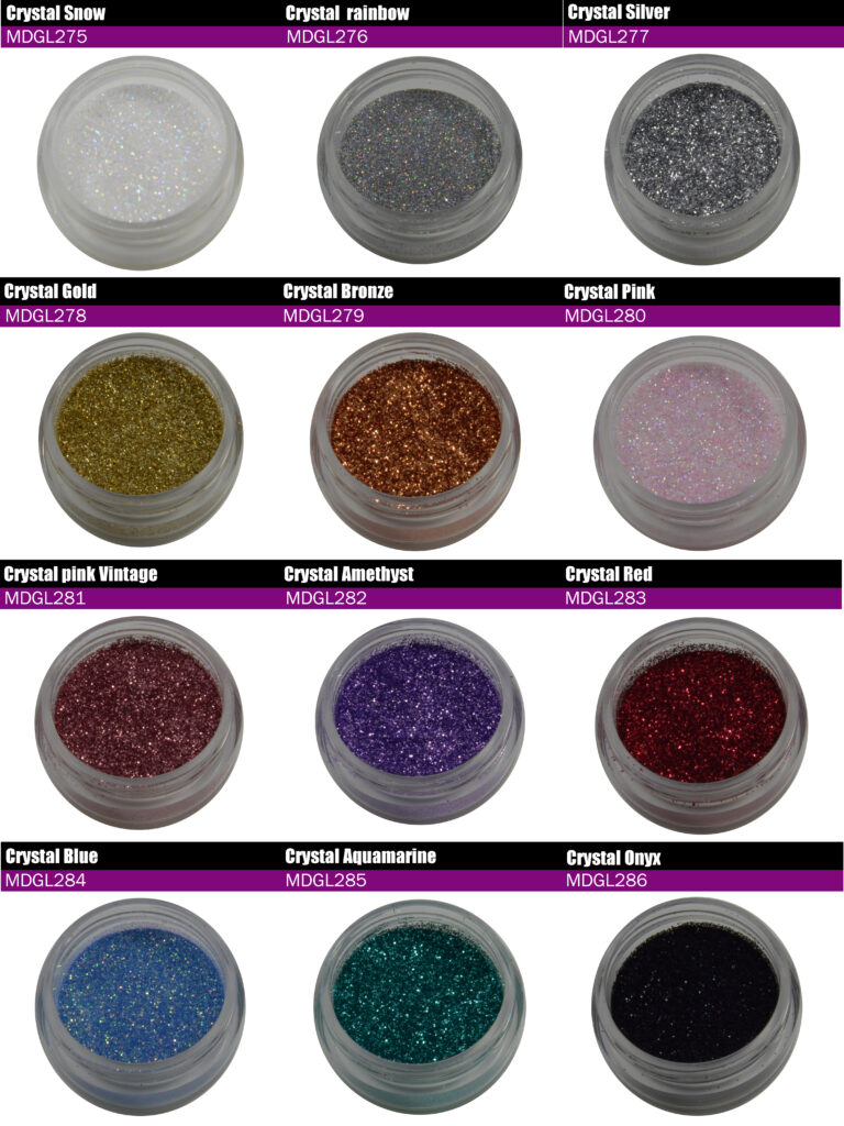 Glitter Mineral Makeup Eyeshadow loose powder Chart